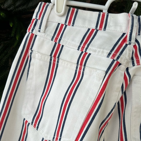 Reformation Roper Jeans in Red, White, Blue Grenada Stripes | Crop Denim | Sz 26 - Picture 11 of 14